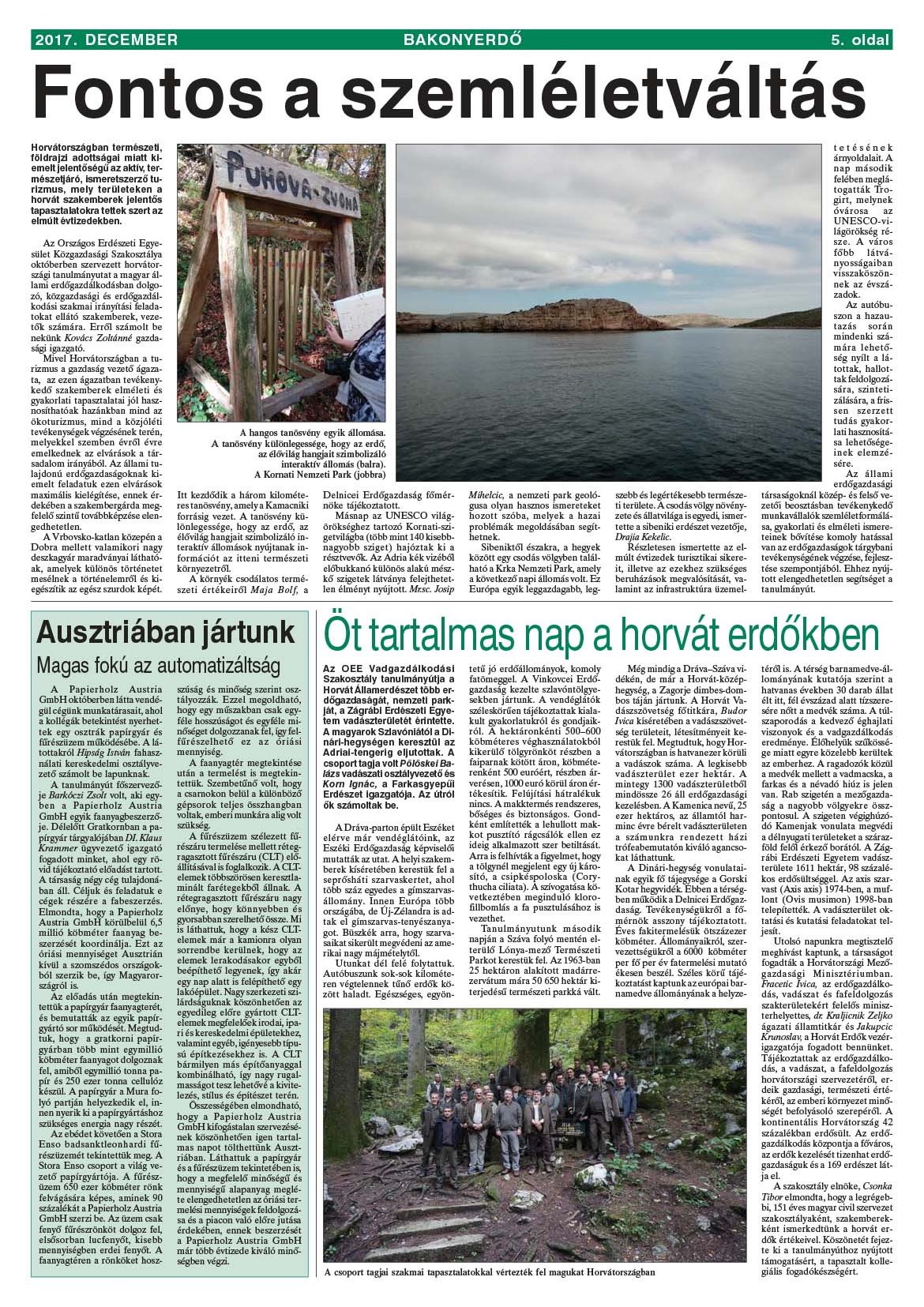 Vállalati újság 2017. december - XLII. évfolyam, 4. szám 5. oldal