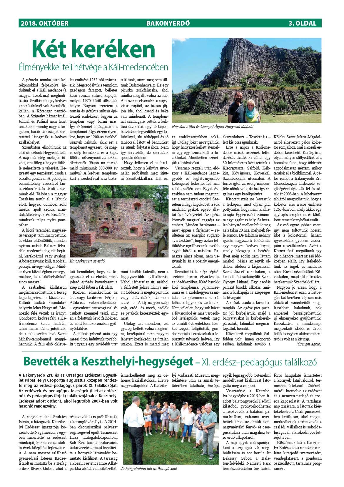 Vállalati újság 2018. október - XLIII. évfolyam, 3. szám 3. oldal