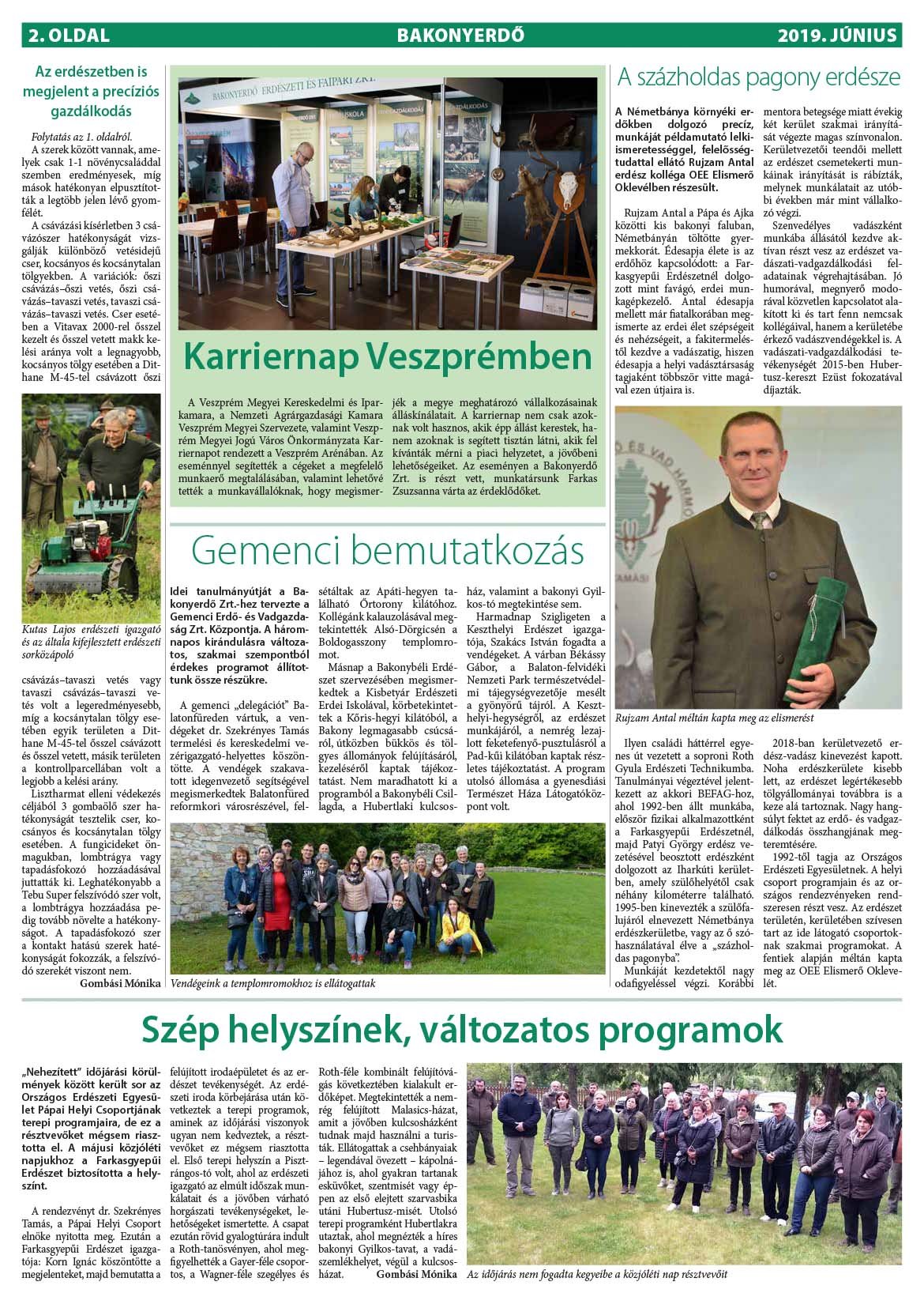 Vállalati újság 2019. június - XLIV. évfolyam, 2. szám 2. oldal