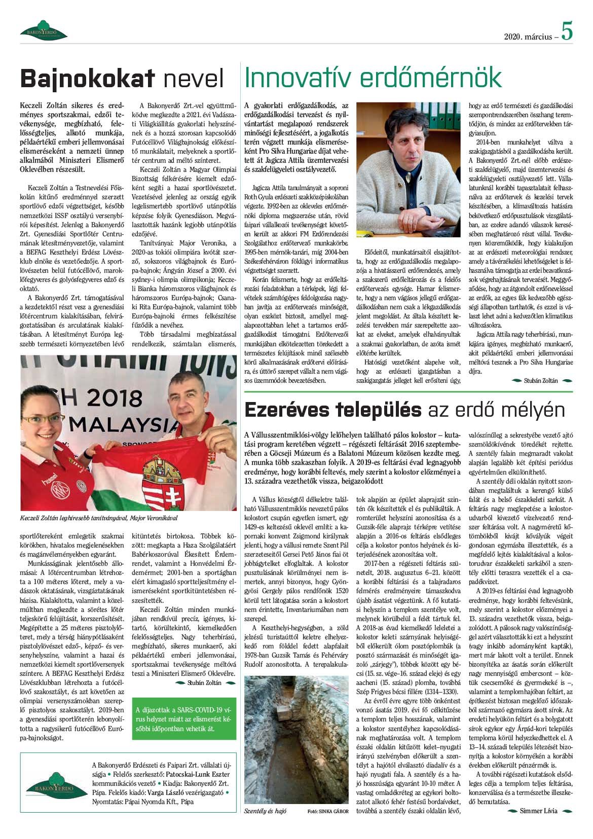 Vállalati újság 2020. március - XLV. évfolyam, 1. szám 5. oldal