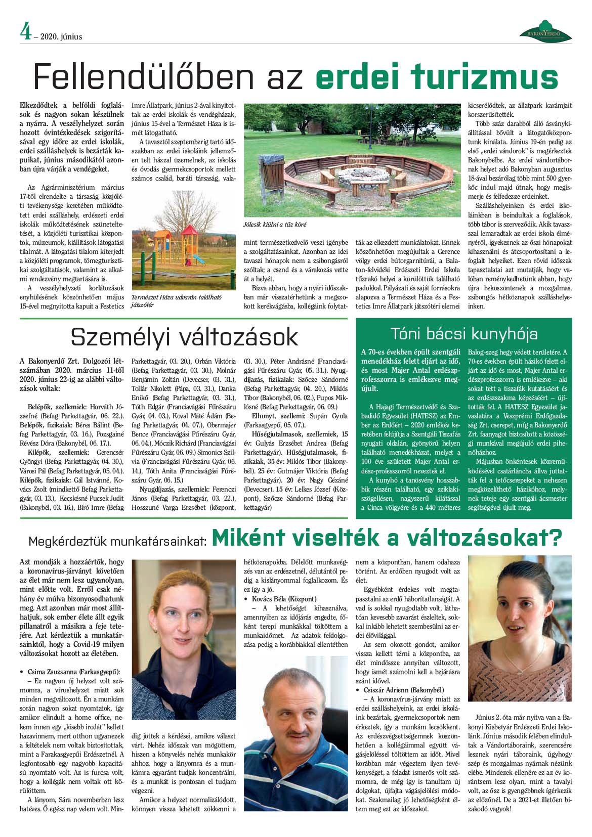 Vállalati újság 2020. június - XLV. évfolyam, 2. szám 4. oldal