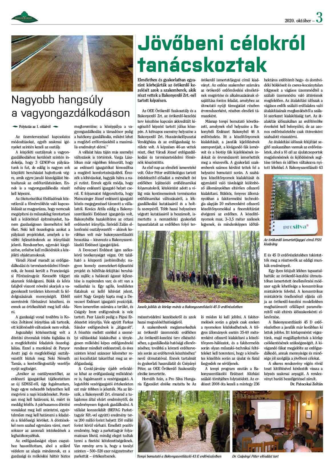 Vállalati újság 2020. október - XLV. évfolyam, 3. szám 3. oldal