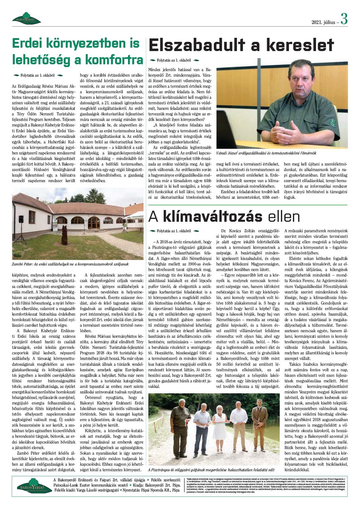 Vállalati újság 2021. július - XLVI. évfolyam, 2. szám 3. oldal