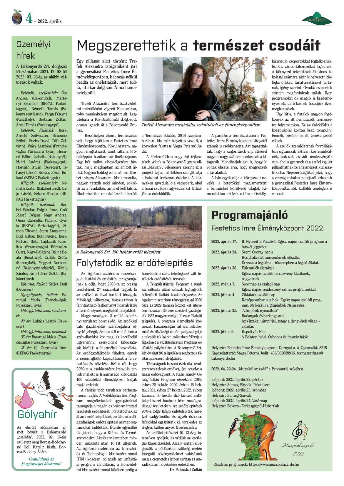 Vállalati újság 2022. április - XLVII. évfolyam, 1. szám 4. oldal
