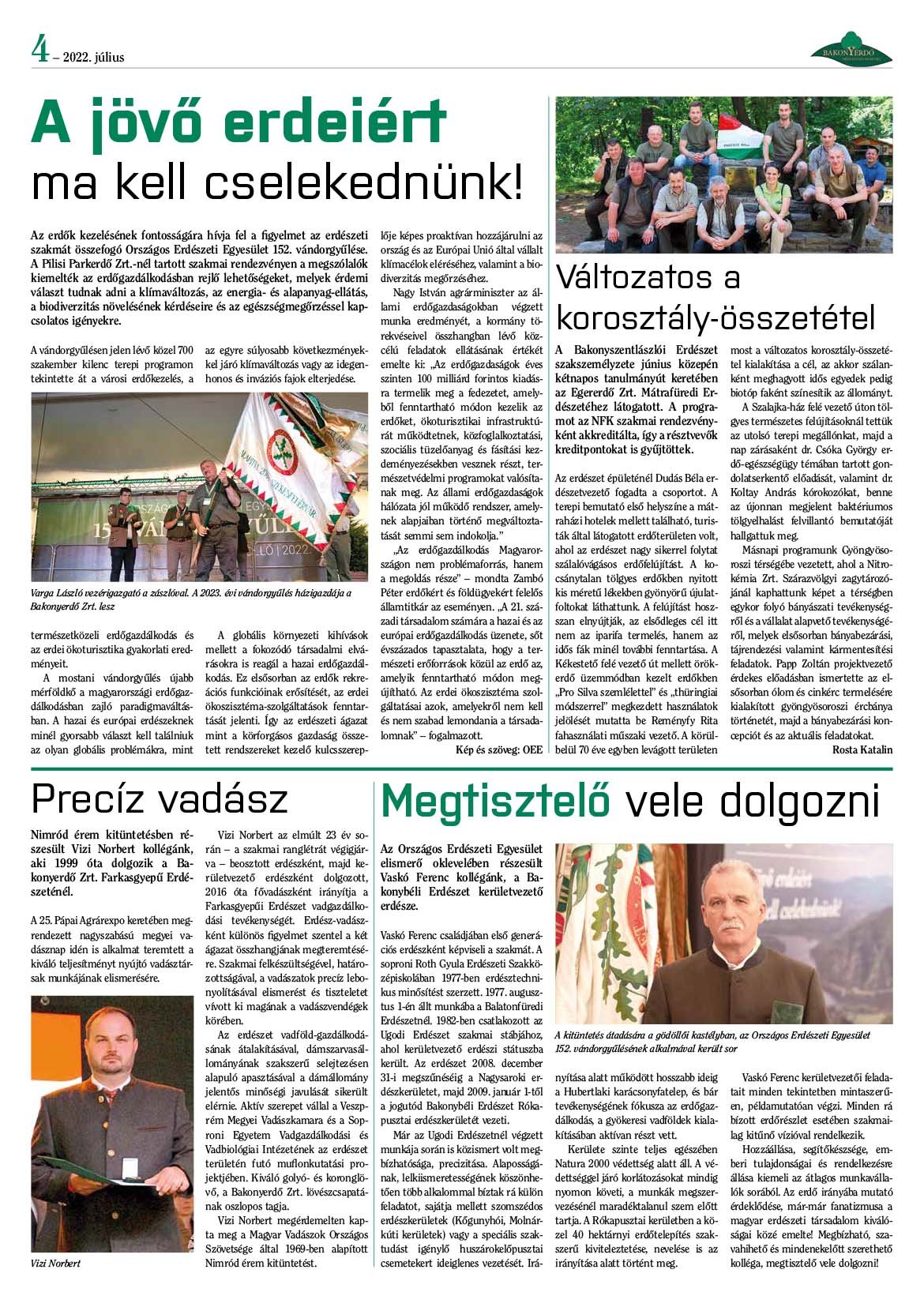 Vállalati újság 2022. július - XLVII. évfolyam, 2. szám 4. oldal