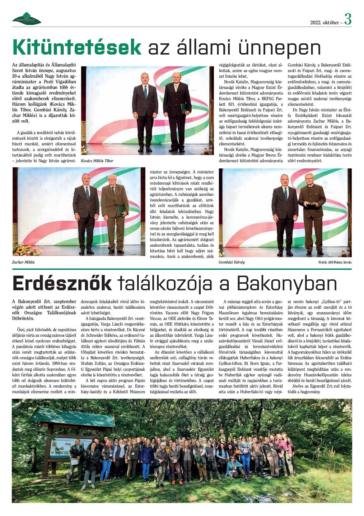 Vállalati újság 2022. október - XLVII. évfolyam, 3. szám 3. oldal