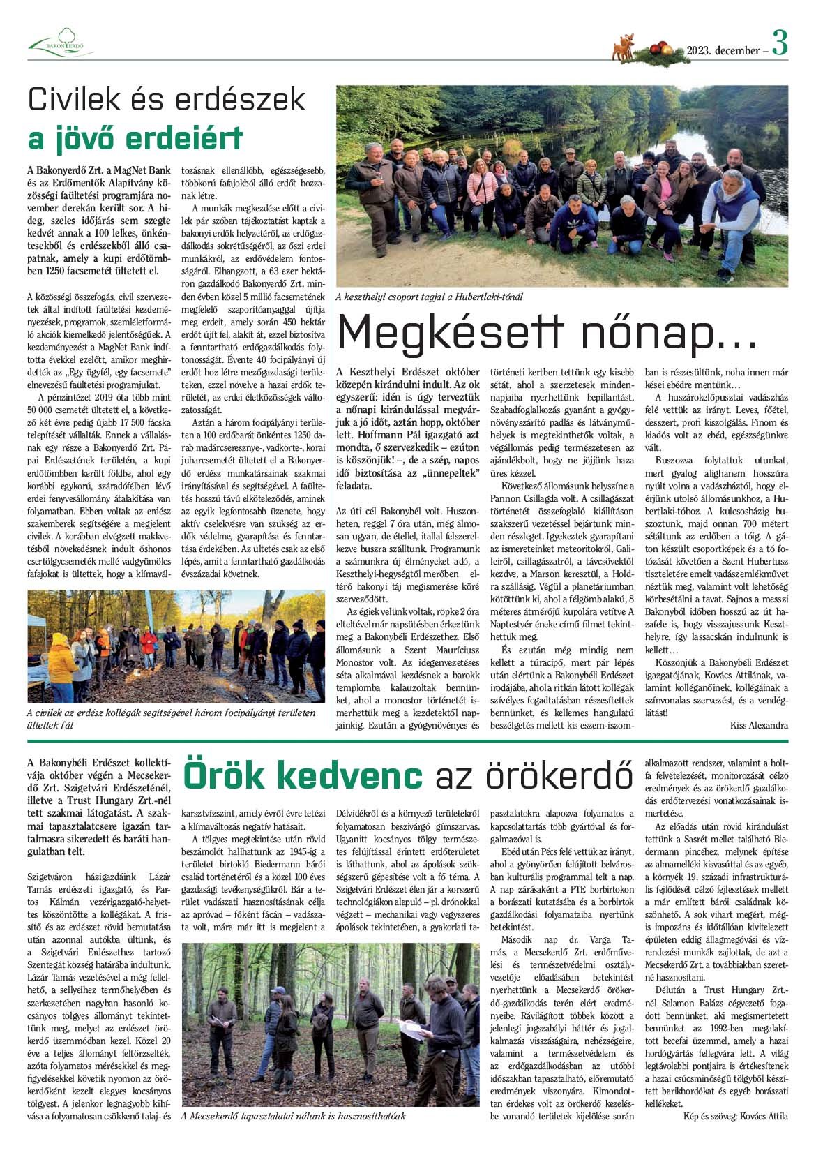 Vállalati újság 2023. december - XLVIII. évfolyam, 4. szám 3. oldal