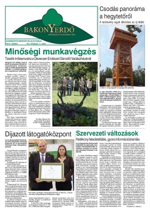 Vállalati újság 2015. október - XLI. évfolyam, 3. szám 1. oldal