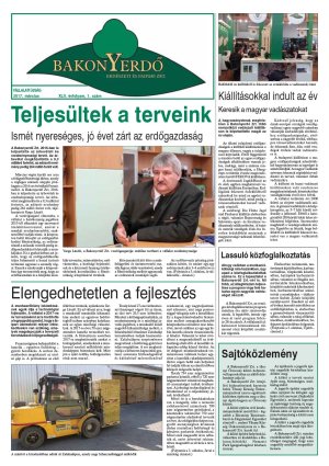 Vállalati újság 2017. március - XLII. évfolyam, 1. szám 1. oldal