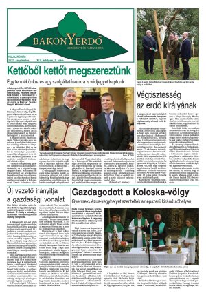 Vállalati újság 2017. szeptember - XLII. évfolyam, 3. szám 1. oldal