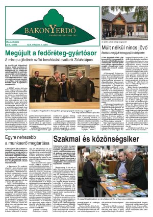 Vállalati újság 2018. április - XLIII. évfolyam, 1. szám 1. oldal