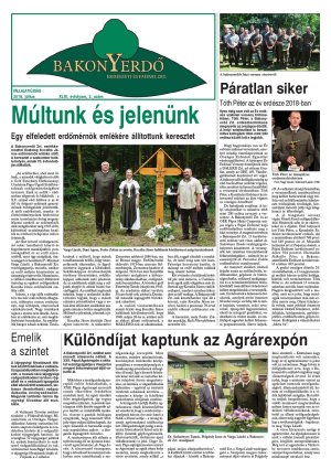 Vállalati újság 2018. július - XLIII. évfolyam, 2. szám 1. oldal