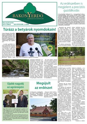 Vállalati újság 2019. június - XLIV. évfolyam, 2. szám 1. oldal