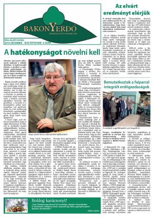 Vállalati újság 2019. december - XLIV. évfolyam, 4. szám 1. oldal