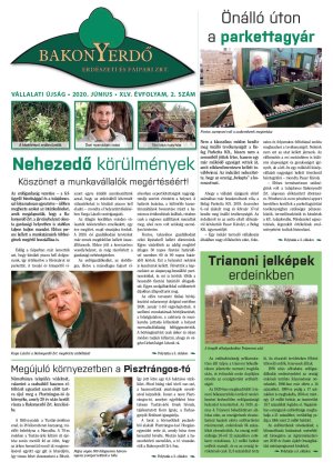 Vállalati újság 2020. június - XLV. évfolyam, 2. szám 1. oldal