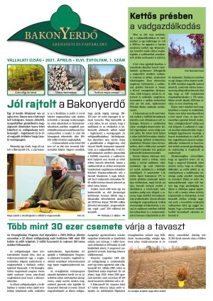 Vállalati újság 2021. április - XLVI. évfolyam, 1. szám 1. oldal
