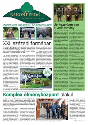 Vállalati újság 2021. október - XLVI. évfolyam, 3. szám 1. oldal