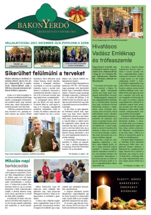 Vállalati újság 2021. december - XLVI. évfolyam, 4. szám 1. oldal