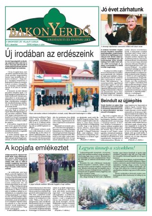 Vállalati újság 2011. december - XXXVII. évfolyam, 4. szám 1. oldal