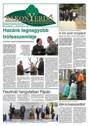 Vállalati újság 2013. szeptember - XXXIX. évfolyam, 3. szám 1. oldal