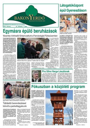 Vállalati újság 2014. március - XL. évfolyam, 1. szám 1. oldal