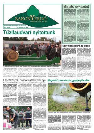 Vállalati újság 2014. június - XL. évfolyam, 2. szám 1. oldal